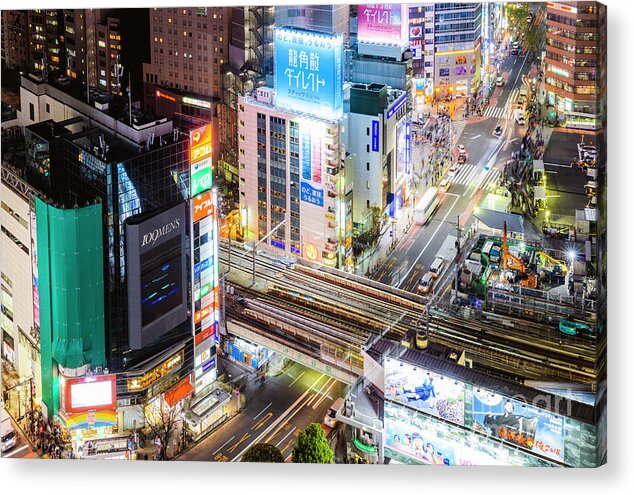 Tokyo Night Acrylic Print featuring the photograph Tokyo lights, Japan by Matteo Colombo