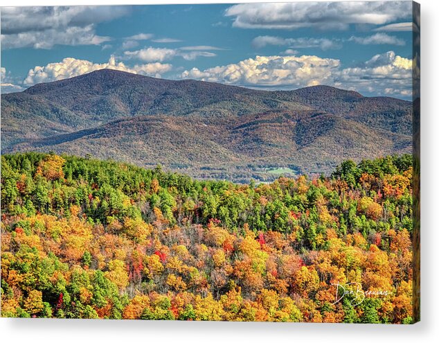 Blue Ridge Acrylic Print featuring the photograph Blue Ridge Autumn #7096 by Dan Beauvais