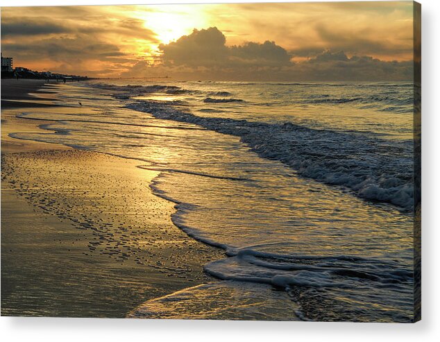 Emerald Isle Acrylic Print featuring the photograph Emerald Isle Sunrise by Bob Grabowski