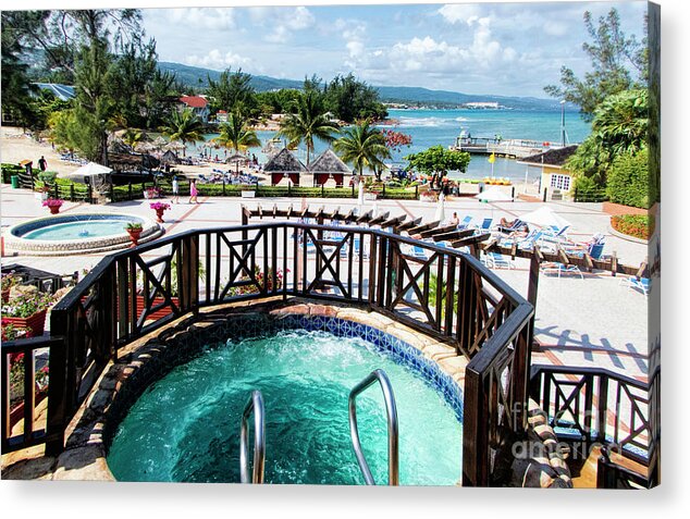 Jewel Paradise Cove Beach Resort and Spa in Jamaica Acrylic Print by David  Oppenheimer