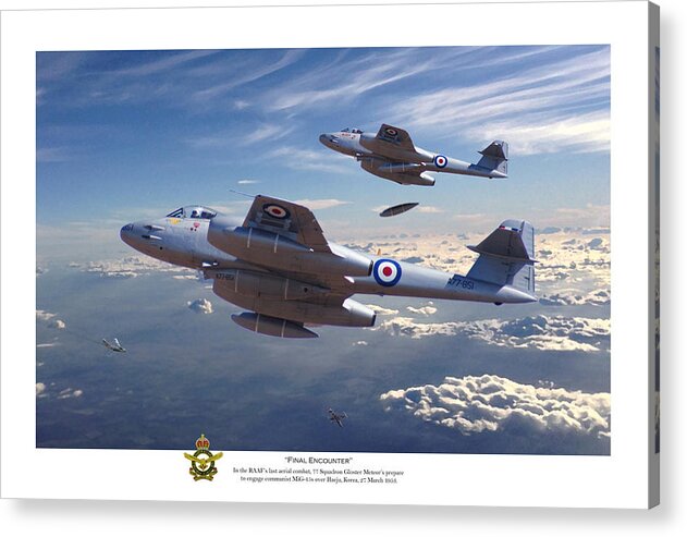 Cold War Jet Acrylic Print featuring the digital art Final Encounter by Mark Donoghue