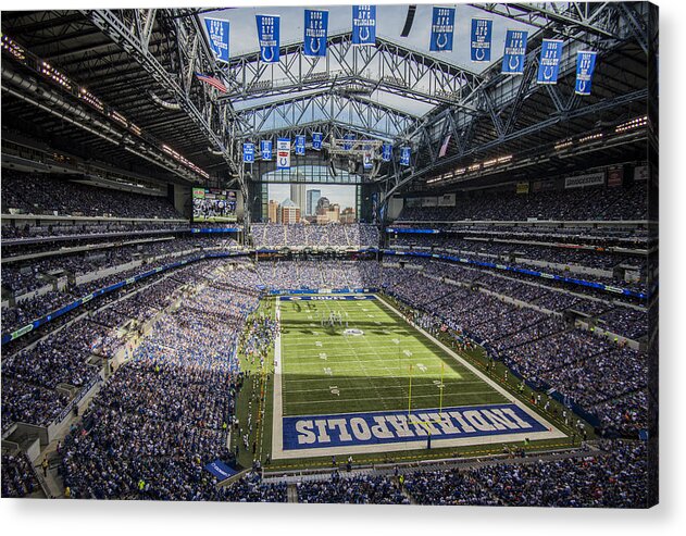 Indiana Acrylic Print featuring the photograph Indianapolis Colts Lucas Oil Stadium 3143 by David Haskett II