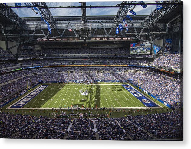 Indiana Acrylic Print featuring the photograph Indianapolis Colts Lucas Oil Stadium 3181 by David Haskett II