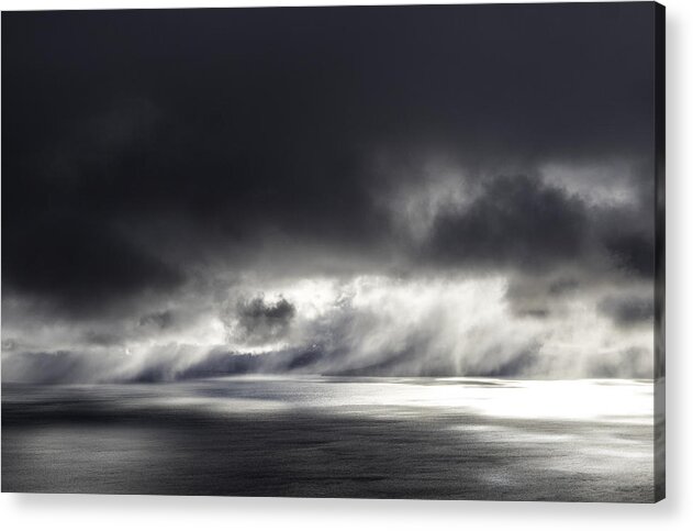 Sunset Storm Light Acrylic Print featuring the photograph Sunset Storm Light #2 by Martin Gollery