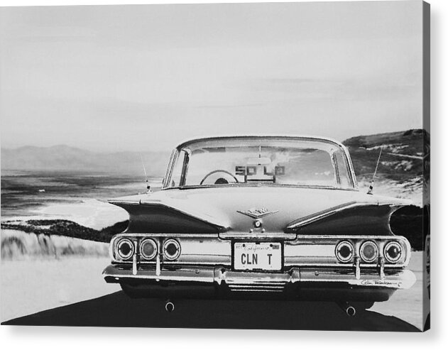  Lowrider Acrylic Print featuring the digital art 60 Impala Lowrider by Colin Tresadern