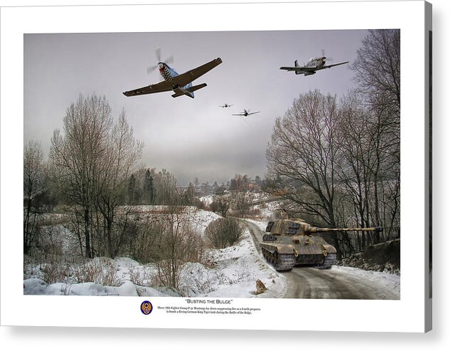 P-51 Acrylic Print featuring the digital art Busting the Bulge - Titled by Mark Donoghue