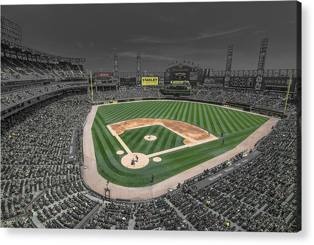 Chicago Whitesox Acrylic Print featuring the photograph Chicago White Sox US Cellular Field Creative by David Haskett II