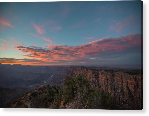 Grand Canyon Acrylic Print featuring the photograph Grand Canyon Sunset 1943 by David Haskett II