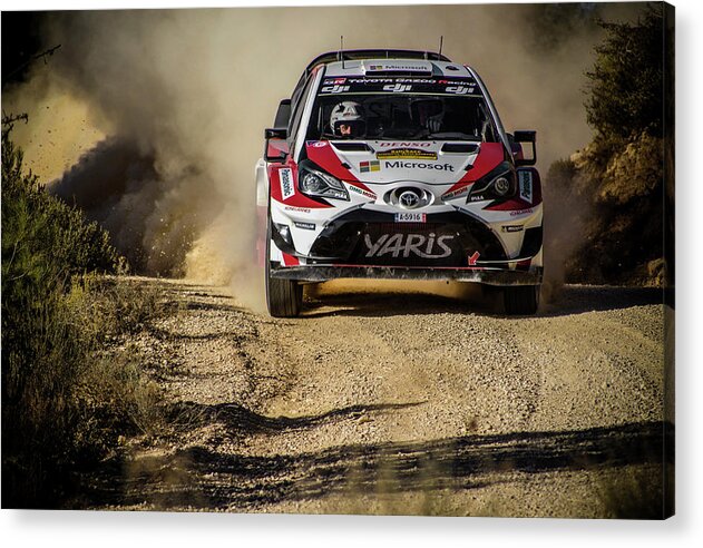 Michelin Acrylic Print featuring the photograph imagejunky_KB - RallyRACC WRC Spain - Esapekka Lappi / Janne Ferm by Imagejunky Art-Photography