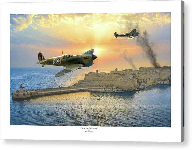 Raaf Acrylic Print featuring the digital art Malta Bastion - Titled by Mark Donoghue