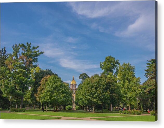 Notre Dame Acrylic Print featuring the photograph Notre Dame University 6 by David Haskett II