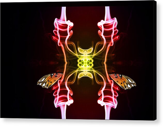 Smoke Acrylic Print featuring the photograph Smoke Buttterfly by Bill Linhares