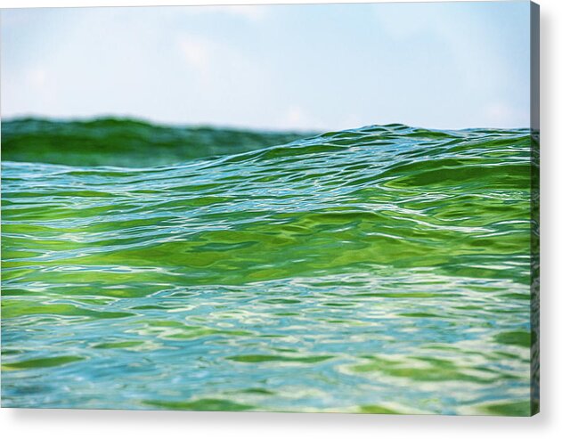 South Walton Acrylic Print featuring the photograph Emerald Wave by Kurt Lischka