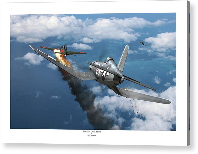 Wwii Acrylic Print featuring the digital art Splash One Zero - Titled by Mark Donoghue