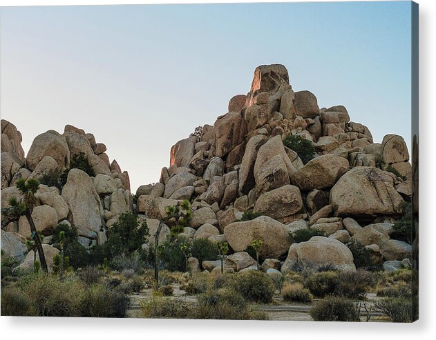 Landscape Acrylic Print featuring the photograph Joshua Tree NP Rock Formation by Jermaine Beckley