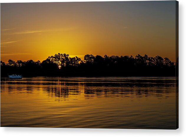 Georgetown Landing Marina Acrylic Print featuring the photograph Black River Sunrise by Kevin Senter