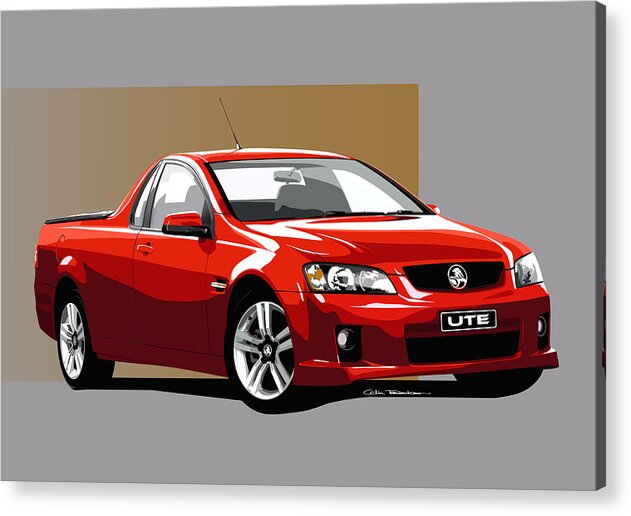 Holden Acrylic Print featuring the digital art Holden Ute by Colin Tresadern