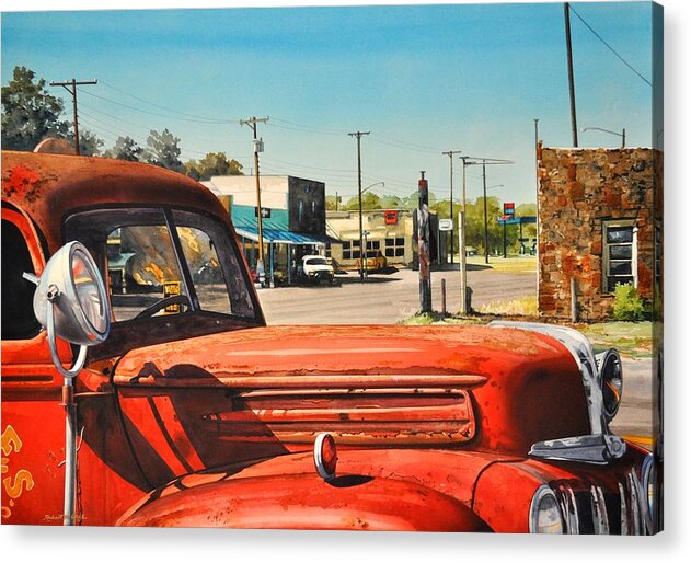 Acrylic Print featuring the painting portrait of Lipan TX by Robert W Cook 