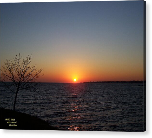 Sunset Acrylic Print featuring the photograph Winter Sunset by Patrick J Maloney