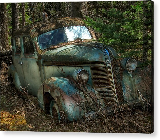 Abandoned Acrylic Print featuring the photograph Forgotten in the Forest by Trever Miller