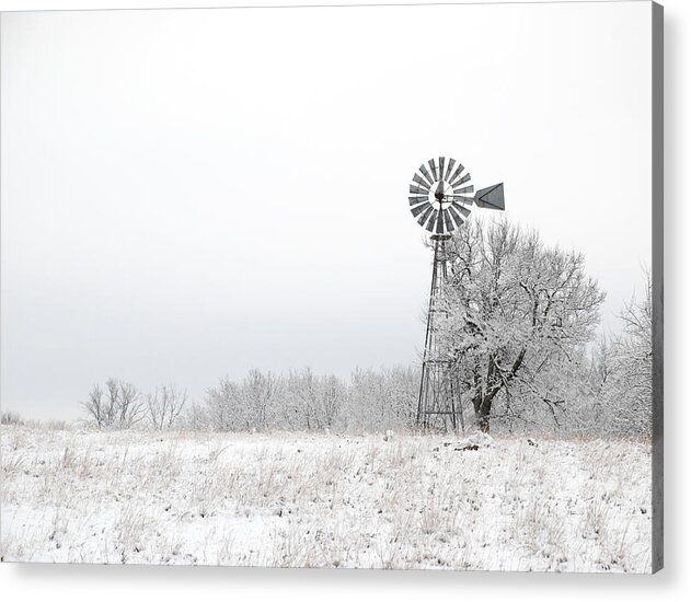 Snow Acrylic Print featuring the photograph Windmill by Jessica Wakefield