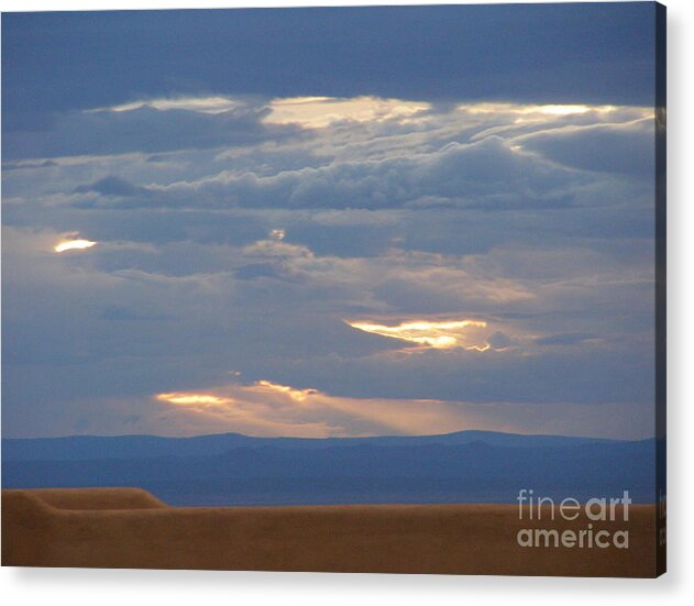 Digital Photography Acrylic Print featuring the photograph Winter Clouds by LeLa Becker