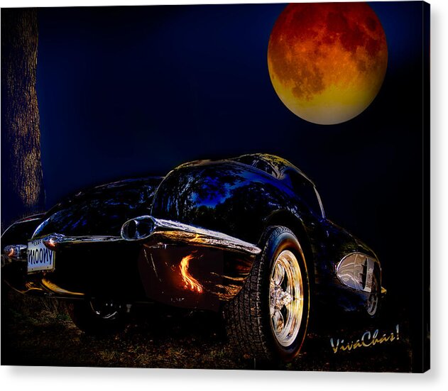  59 Acrylic Print featuring the photograph 59 Corvette Moon by Chas Sinklier