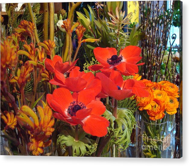 Cathy Dee Janes Acrylic Print featuring the photograph Poppiest by Cathy Dee Janes