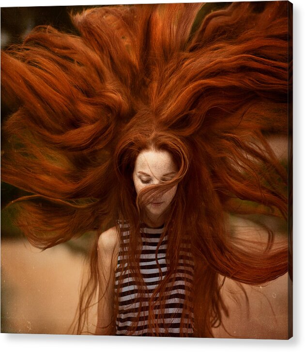 Redhead Acrylic Print featuring the photograph sunny Katia by Anka Zhuravleva