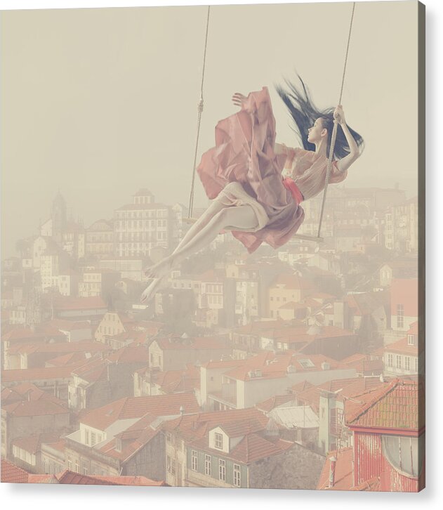  Acrylic Print featuring the photograph a morning over Oporto by Anka Zhuravleva