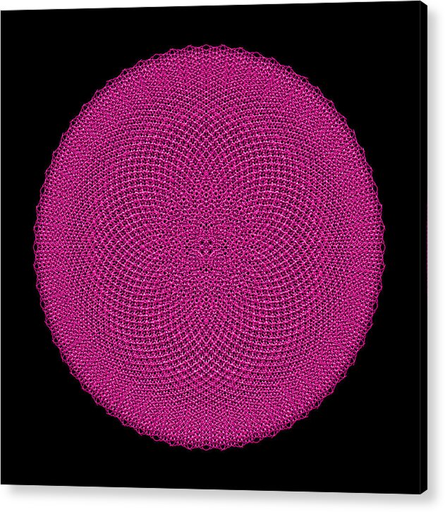 Mandala Acrylic Print featuring the digital art Metallic Mesh Mandala VIb by Robert Krawczyk