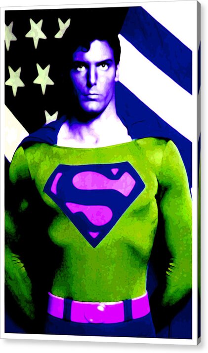 Superman Acrylic Print featuring the digital art Who is Superman by Saad Hasnain