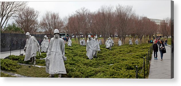 Photography Acrylic Print featuring the photograph Statues Of Soldiers At A War Memorial #1 by Panoramic Images