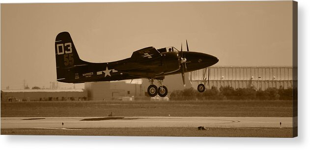 F7f Acrylic Print featuring the photograph Tigercat Gaining Altitude #2 by Richard Booth