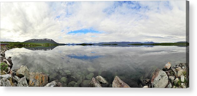 Water's Edge Acrylic Print featuring the photograph Arctic Lake by Rusm