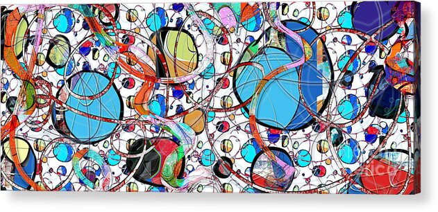 Abstract Acrylic Print featuring the digital art Balloons in Heaven by Gabrielle Schertz