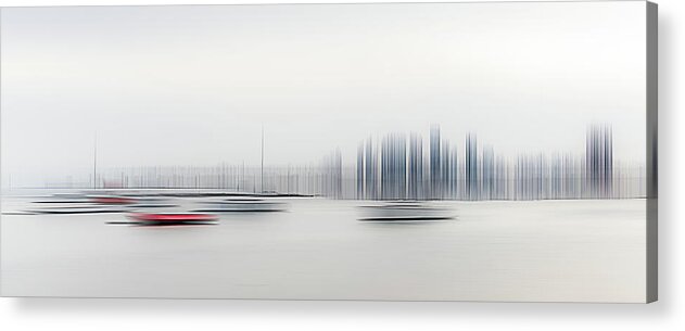 Boats Acrylic Print featuring the photograph Boats In The Harbour by Richard Adams