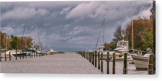 Boats Acrylic Print featuring the photograph Clearing Storm by Cathy Kovarik