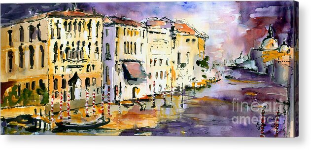 Venice Acrylic Print featuring the painting Dreaming of Venice Canale Grande by Ginette Callaway