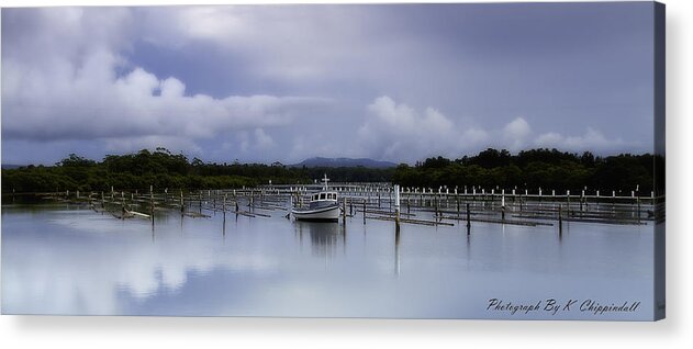 Lakescape Acrylic Print featuring the photograph Fishing Boat 01 by Kevin Chippindall