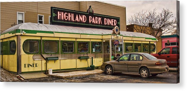 Diner - Restarant Acrylic Print featuring the photograph Highland Park Diner by Robert Culver