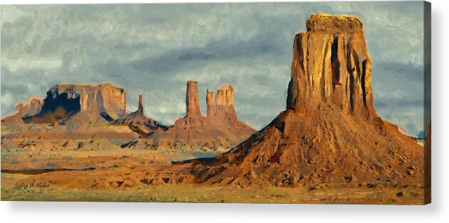 Utah Acrylic Print featuring the painting Monumental by Jeffrey Kolker