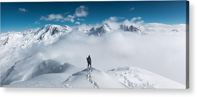 Scenics Acrylic Print featuring the photograph Mountain Hiking by Borchee