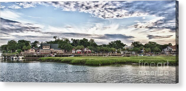 Murrells Inlet Sunrise Acrylic Print featuring the photograph Murrells Inlet Marsh Walk by Mike Covington