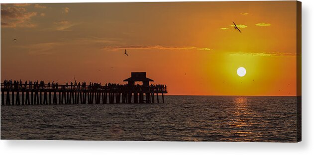 Bayshore Acrylic Print featuring the photograph Naples Sunset by Raul Rodriguez
