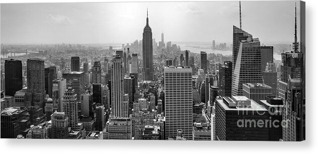 Empire State Building Acrylic Print featuring the photograph New York Moody Skyline by Az Jackson