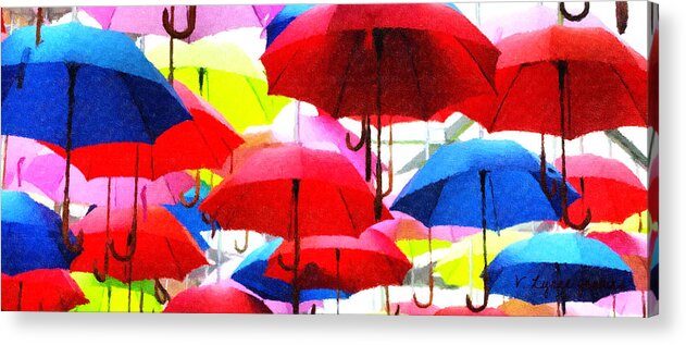 Rain Acrylic Print featuring the painting Ready for Rain by Lynne Jenkins