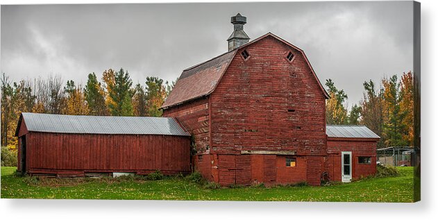 Barn Acrylic Print featuring the photograph Red Barn With Fall Colors by Paul Freidlund