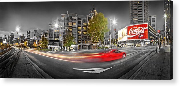 Sydney Acrylic Print featuring the photograph Red Lights Sydney Nights by Az Jackson