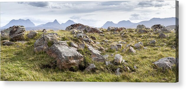 Far North Acrylic Print featuring the photograph Rocks and mountains 3 by Gary Eason